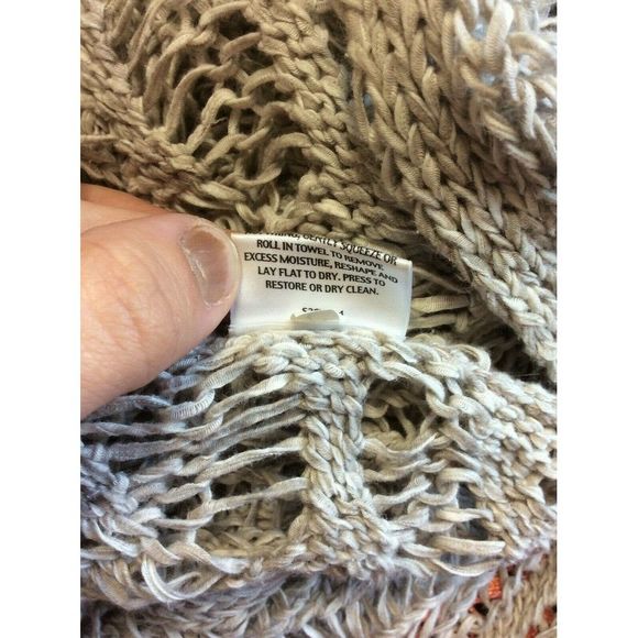 Eileen Fisher Gray Open Knit Cover Up Top Shirt - Picture 2 of 6